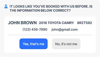 Scheduler customer info preview